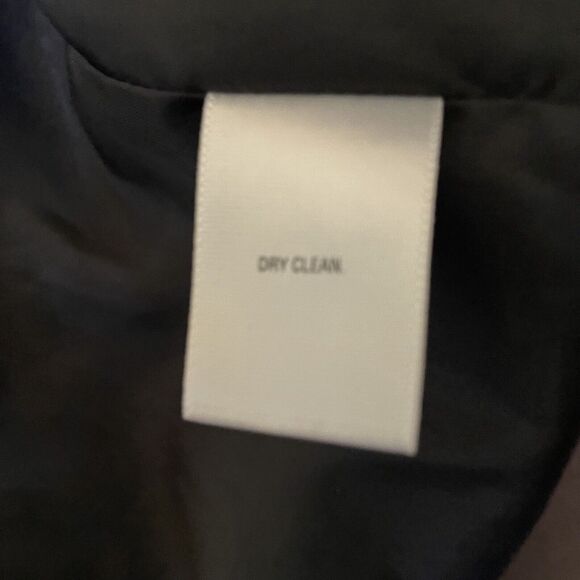 Apostrophe‎ Wool Blend Coat Womens L Black fur Trim Lined Hooded Zip penny lane - Picture 8 of 9